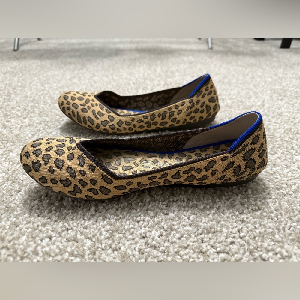 Rothy's "The Flat" ballet flat leopard/animal print RETIRED PRINT - Picture 4 of 6